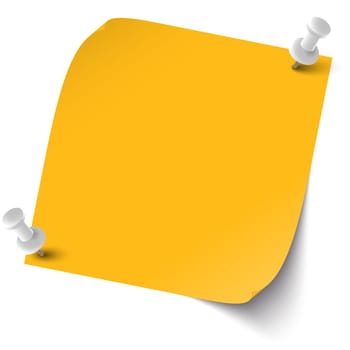 colored note with pin