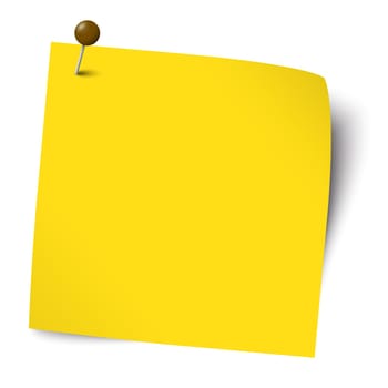 colored note with pin