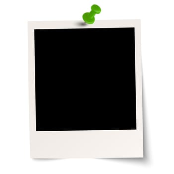 empty Polaroid with pin