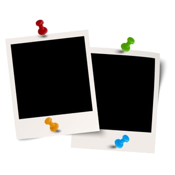 empty Polaroid with pin