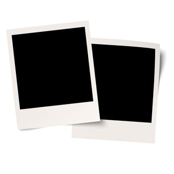 empty Polaroid with tape
