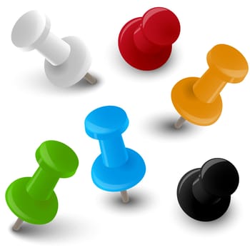 Set of different colored pinnacers