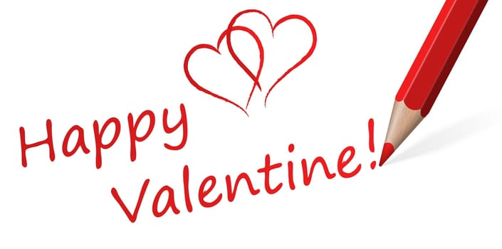 Pen with text " Happy Valentine! """