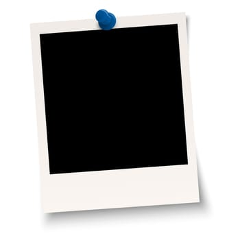 empty Polaroid with pin