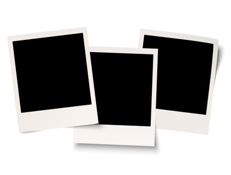 empty Polaroid with tape