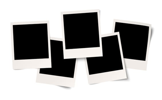 empty Polaroid with tape