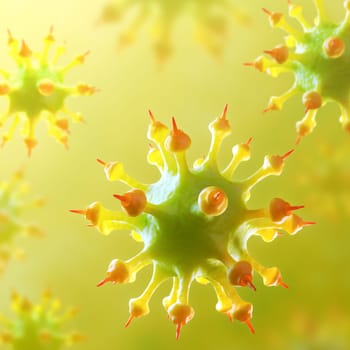 Infectious virus closely. Concept of disease transmission and epidemic.