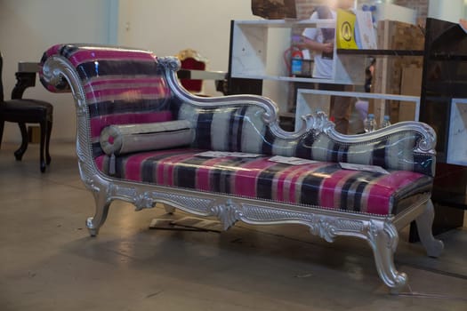 MILAN ITALY - APRIL 13: View of Cleopatra chaise during the Milan design week 8th - 13th April photo take on April 13 2014