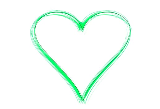 A Pink Heart as an illustration in neon light style
