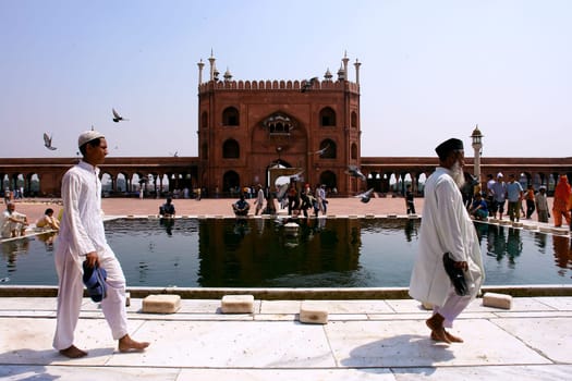 Jama Masjid Mosque, old Delhi, India.