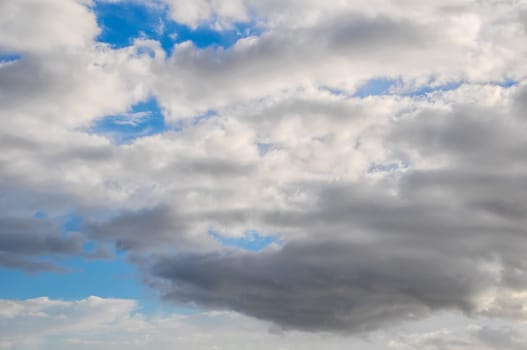 Cloudscape, Colored Clouds at Sunset near the Ocean