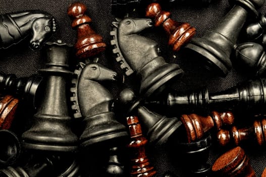 Chess Texture Pattern on a Black Background