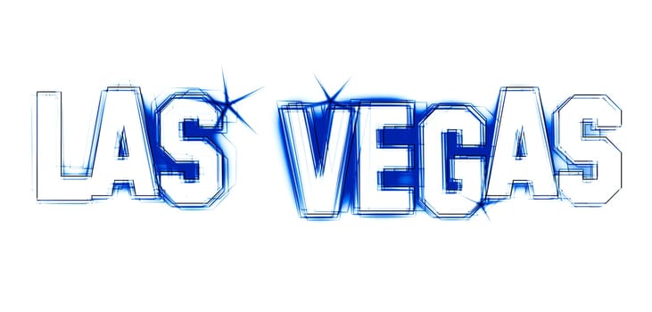 LAS VEGAS Illustration as LED Lights for your Presentation or website