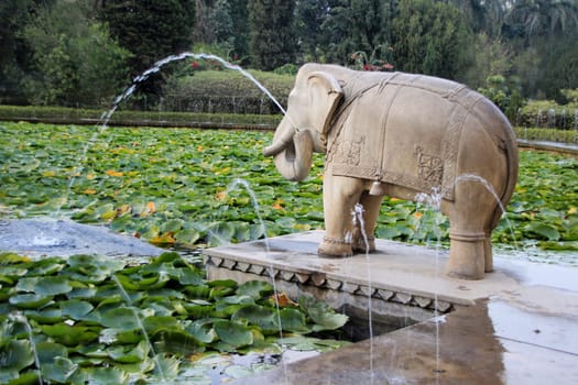Royal, luxurious lotus pond for the maids at Saheliyon ki Bari in Udaipur, Rajasthan, India, Asia