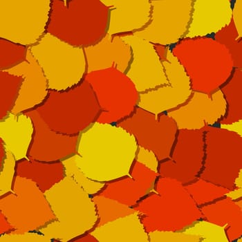 Seamless background with autumn leaves on the ground.