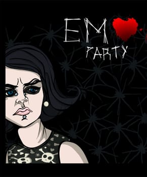 EMO Party poster with room for your text