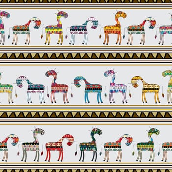 Seamless background pattern with colored cows