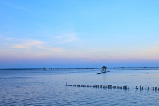 Beautiful sunset in the tropical sea, Thailand
