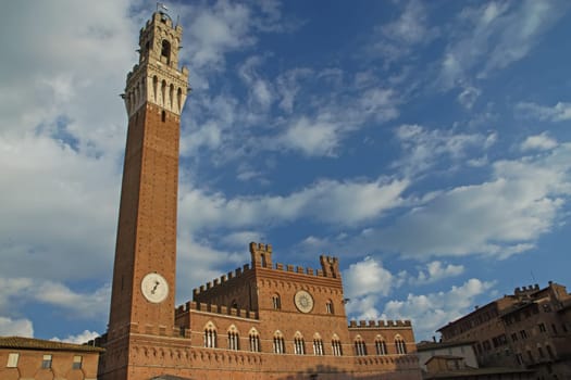 The Torre del Mangia is a tower in Siena, in the Tuscany region of Italy. It is located in the Piazza del Campo.