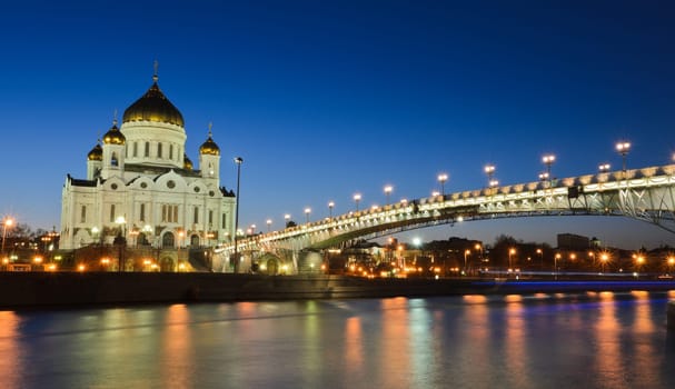 The famous and beautiful view of Orthodox church of Christ the Saviour