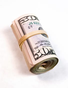 A big wad of cash worth many thousand dollars
