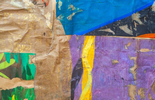 View of colorful background maked with wrinkled paper