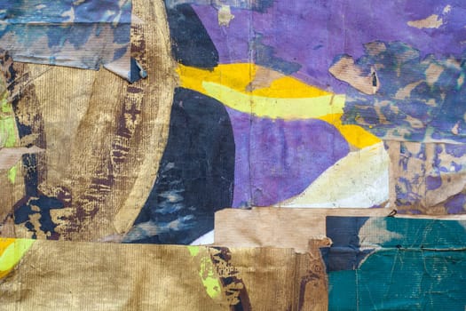 View of colorful background maked with wrinkled paper