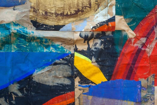 View of colorful background maked with wrinkled paper