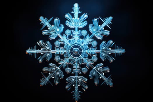 An artistic masterpiece showcasing the exquisite details and singular beauty of individual snowflakes, captured through the lens of macro photography, unraveling their complex, one-of-a-kind designs.