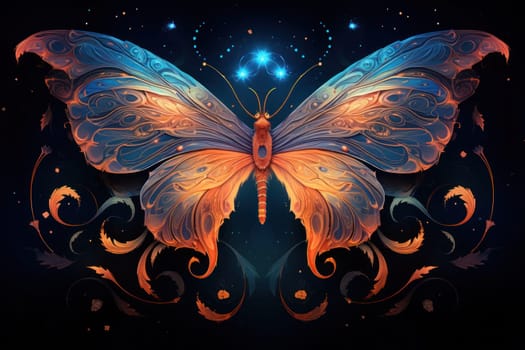 A captivating portrayal of celestial moth guardians, their ethereal presence warding off malevolent spirits with a soft, lunar glow.