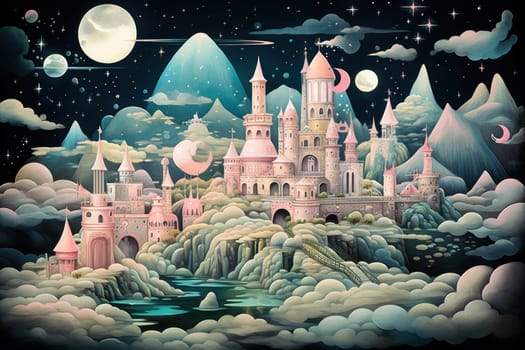 In the realm of fantasy, whimsical cloud castles grace the skies, defying gravity and capturing the imagination of dreamers.