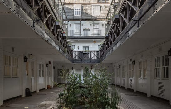 London, UK - Oct 24, 2023 - House in De Vere Mews and De Vere Cottages. South Kensington, Space for text, Selective focus.