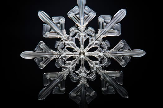 An artistic masterpiece showcasing the exquisite details and singular beauty of individual snowflakes, captured through the lens of macro photography, unraveling their complex, one-of-a-kind designs.