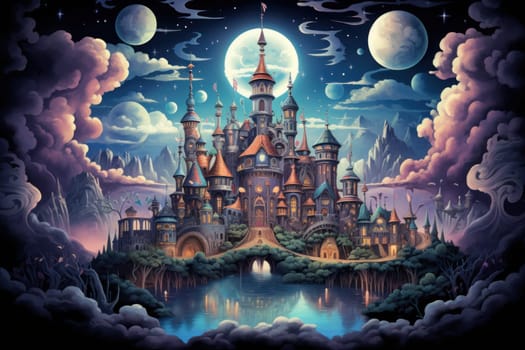 In the realm of fantasy, whimsical cloud castles grace the skies, defying gravity and capturing the imagination of dreamers.