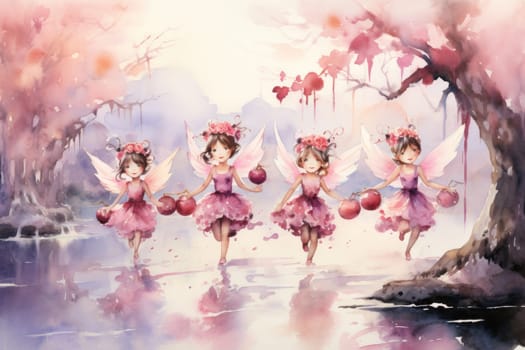 Immerse yourself in the enchanting world of holiday magic with this captivating illustration by a professional visual artist.