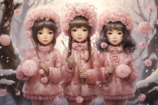 Immerse yourself in the enchanting world of holiday magic with this captivating illustration by a professional visual artist.