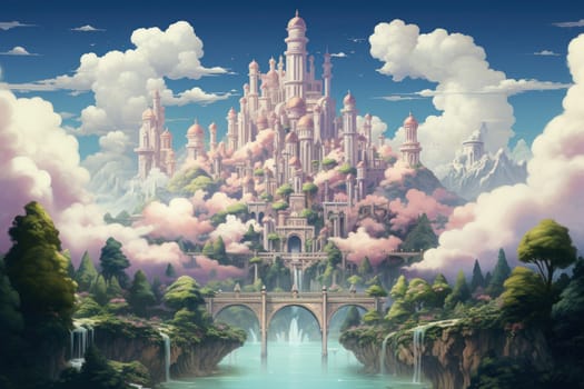 In the realm of fantasy, whimsical cloud castles grace the skies, defying gravity and capturing the imagination of dreamers.