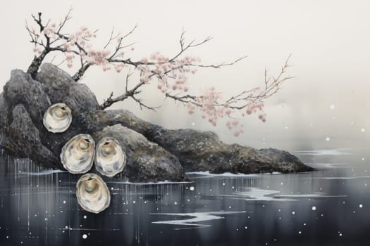 An enchanting depiction of radiant pearl oysters, tenderly nurturing exquisite pearls imbued with enigmatic properties.