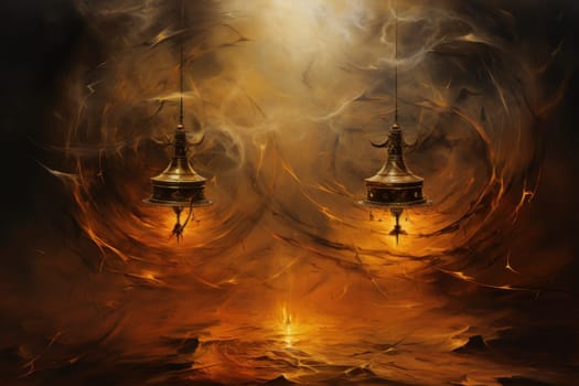 Immerse yourself in the realm of fantasy and behold the awe-inspiring sight of whirling sandstorm djinns.