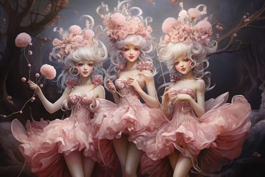 Immerse yourself in the enchanting world of holiday magic with this captivating illustration by a professional visual artist.