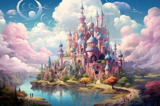 In the realm of fantasy, whimsical cloud castles grace the skies, defying gravity and capturing the imagination of dreamers.