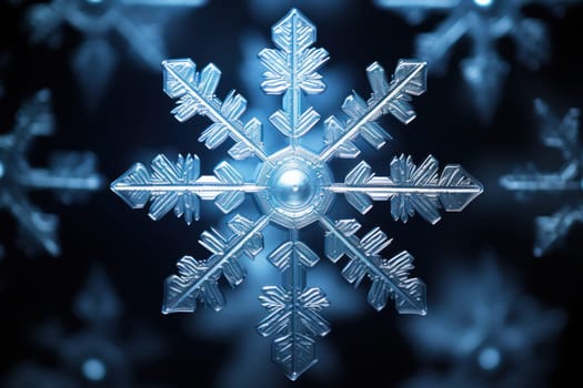 An artistic masterpiece showcasing the exquisite details and singular beauty of individual snowflakes, captured through the lens of macro photography, unraveling their complex, one-of-a-kind designs.