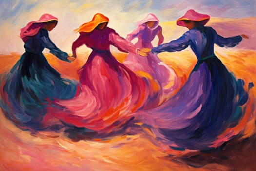 In the enchanting world of fantasy, there exist mystical beings known as whirling sand dervishes.