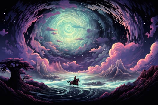 In the realm of fantasy, a fearless group of individuals known as the whirling cyclone riders emerges.