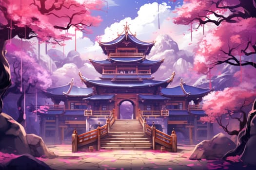 An awe-inspiring depiction of celestial libraries, ancient repositories of boundless universal wisdom.