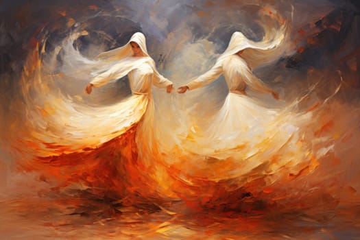 In the enchanting world of fantasy, there exist mystical beings known as whirling sand dervishes.