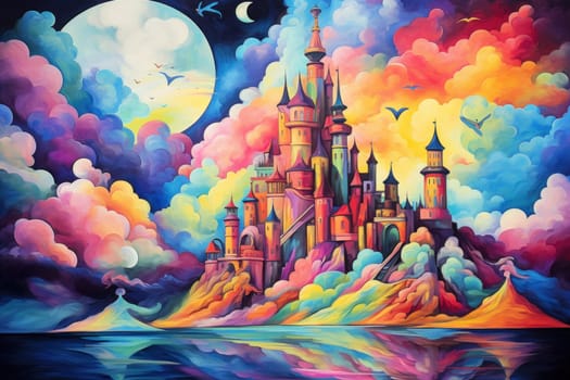 In the realm of fantasy, whimsical cloud castles grace the skies, defying gravity and capturing the imagination of dreamers.