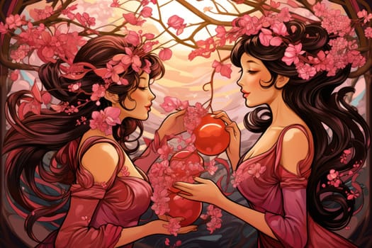 Immerse yourself in the enchanting world of holiday magic with this captivating illustration by a professional visual artist.