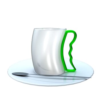 Coffee cup on white background