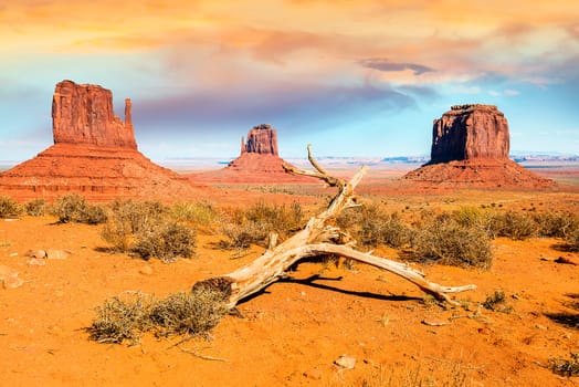 The unique landscape of Monument Valley, Utah, USA.